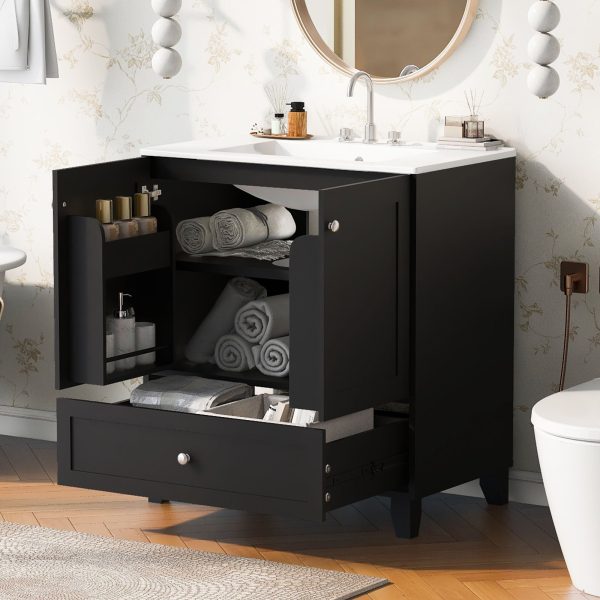 Bathroom Vanity Set With Ceramic Sink And Ample Storage Space Ideal For Small Bathrooms For Cheap