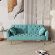 Velvet Nail Head Sofa Bed With Throw Pillow And Midfoot Online now