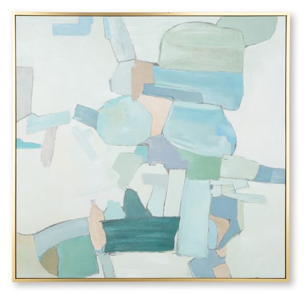 Wynburn - White   Blue   Green - Wall Art Online