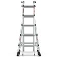 22  Aluminum Multi-Position Ladder With Wheels, 300 Lbs Weight Rating - Metallic Gray Online Hot Sale