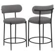 Viola - Boucle Upholstered Bar Stool (Set of 2) Hot on Sale