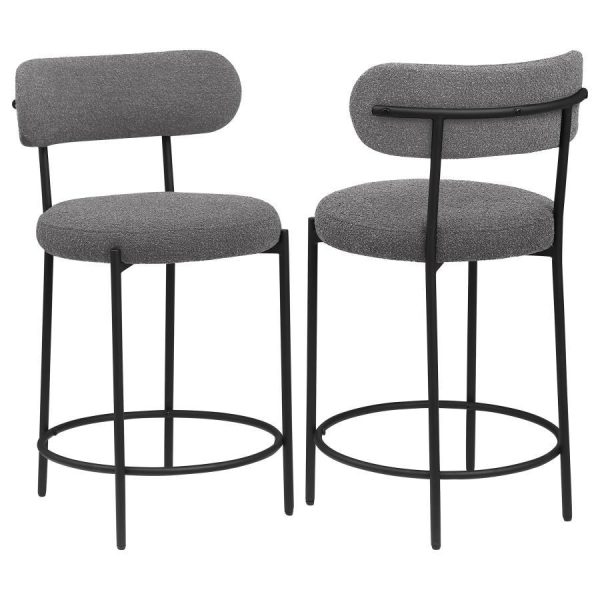 Viola - Boucle Upholstered Bar Stool (Set of 2) Hot on Sale