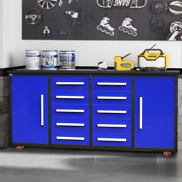 Storage Cabinets With Workbench (10 Drawers & 2 Cabinets) on Sale