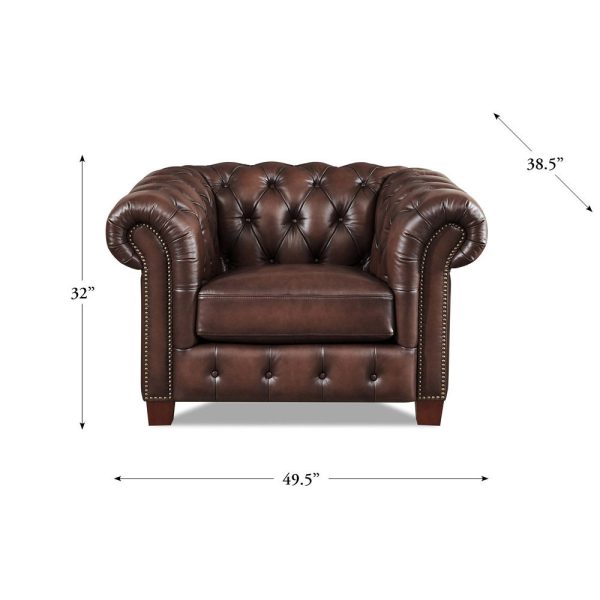 Versailles - Leather Chair - Caramel on Sale