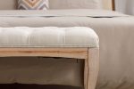 Upholstered Tufted Bench Ottoman, Dining Bench Bedroom Bench Footrest Stool Accent Bench For Entryway Dining Room Living Room Fashion