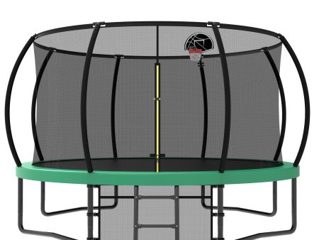 12  Recreational Kids Trampoline With Safety Enclosure Net & Ladder, Outdoor Recreational Trampolines Online Hot Sale