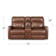 Vienna - Power Headrest Zero Gravity Reclining Loveseat With Console - Brown For Cheap