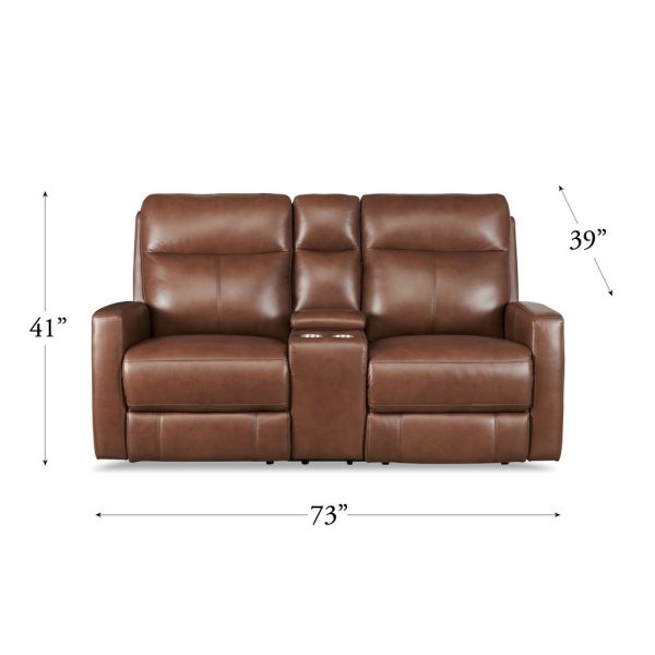 Vienna - Power Headrest Zero Gravity Reclining Loveseat With Console - Brown For Cheap