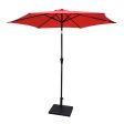 8.8  Outdoor Aluminum Patio Umbrella With 42 Pound Square Resin Umbrella Base Online