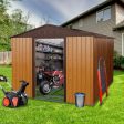 Outdoor Metal Storage Shed With Floor Base Discount