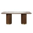 Willene - Ceramic Top Dining Table - Walnut For Cheap