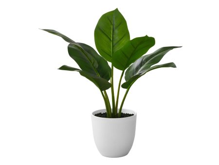 17  Tall, Artificial Plant, Aureum, Indoor, Faux, Fake, Table, Greenery, Potted, Real Touch, Decorative - Green   White Online Hot Sale