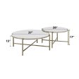 Zaidee - Marble Top Nickel Nesting Table Set - White Hot on Sale