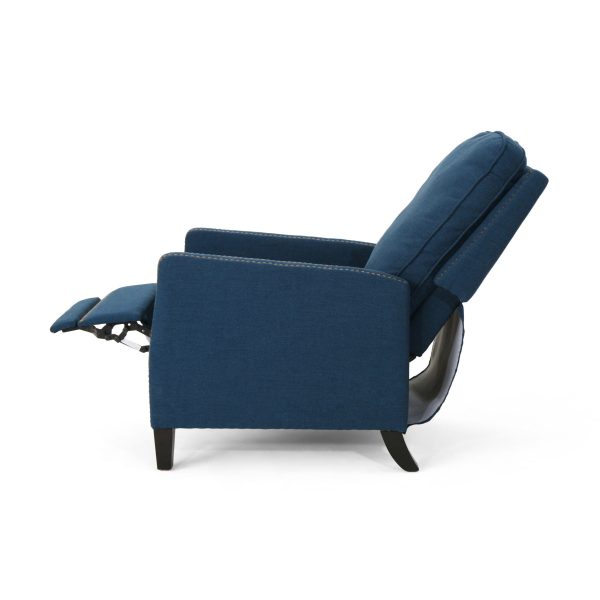 Wide - Standard Recliner Manual - Navy Blue For Cheap