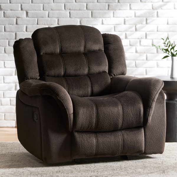 Classic Design, Plush Fabric, Glider Recliner on Sale