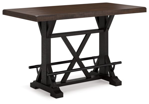 Valebeck - Rect Dining Room Counter Table With Wine Rack Supply