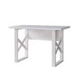 Writing Desk Laptop Table Desk Work Table - White Oak   White Wash Cream Fashion