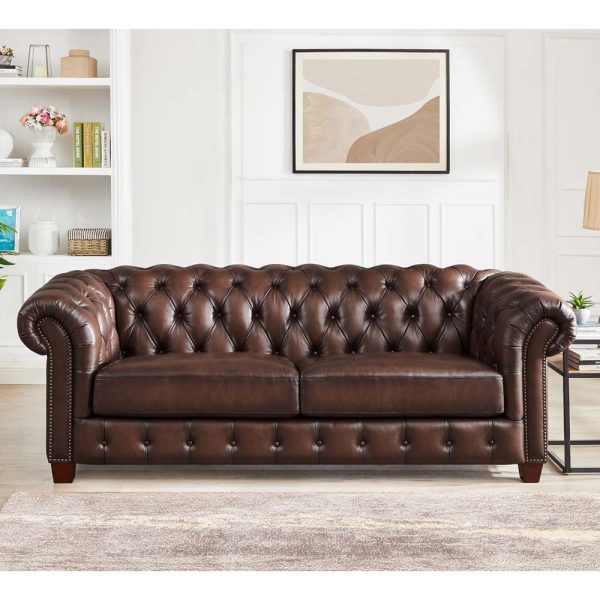 Versailles - Leather Sofa - Caramel Online Hot Sale