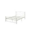 Unique Flower Sturdy System Metal Bed Frame With Headboard And Footboard on Sale