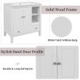 Bathroom Vanity Base Only, Solid Wood Frame, Bathroom Storage Cabinet With Doors And Drawers Online Hot Sale