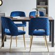 Velvet Dining Chairs With Metal Legs And Hollow Back Upholstered Dining Chairs Discount