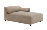 Veata - Suede Sectional Sofa With Right Hand Facing Chaise - Light Brown on Sale