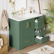 Traditional Bathroom Vanity With Resin Sink Combo Set, Bathroom Cabinet With Two Doors And Four Drawers Online Hot Sale