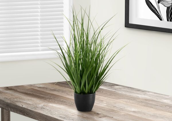 23  Tall, Artificial Plant, Grass, Indoor, Faux, Fake, Table, Greenery, Potted, Real Touch, Decorative - Green   Black Online Sale