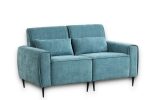 Valentina - Chenille Loveseat With Metal Legs And Throw Pillows For Sale