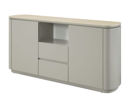 Ingram - Ceramic Top Server - Light Gray For Cheap