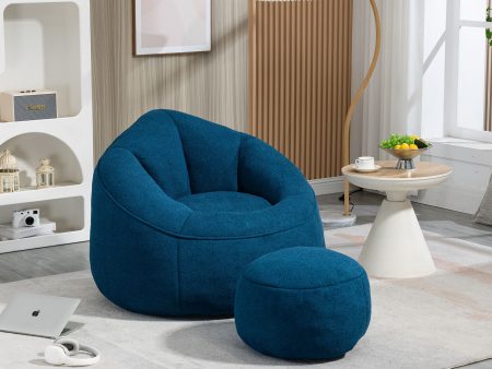 Bedding Bean Bag Sofa Chair High Pressure Foam Bean Bag Chair Adult Material With Padded Foam Padding Compressed Bean Bag With Footrest Online