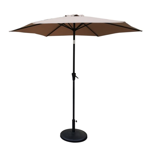 8.8  Outdoor Aluminum Patio Umbrella With 42 Pound Round Resin Umbrella Base Online Sale