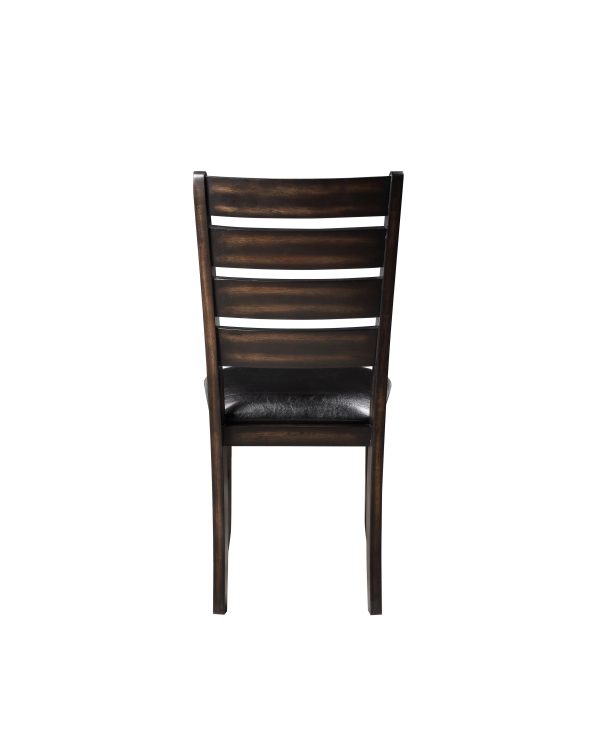 Urbana - Synthetic Leather Side Chair (Set of 2) - Black   Espresso Hot on Sale