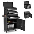 Tool Chest, 5 Drawer Rolling Tool Storage Cabinet With Detachable Top Tool Box, Liner, Universal Lockable Wheels, Adjustable Shelf, Locking Mechanism, Metal Tool Cart For Garage Workshop Online