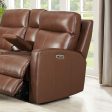 Vienna - Power Headrest Zero Gravity Reclining Loveseat With Console - Brown For Cheap