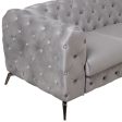 Velvet Upholstered Loveseat Sofa, Modern Loveseat Sofa With Button Tufted Back, 2 Person Loveseat Sofa Couch For Living Room, Bedroom, Or Small Space Online Sale