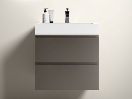 Alice - Bathroom Vanity With Sink, Large Storage Wall Mounted Floating Bathroom Vanity For Modern Bathroom, One-Piece Sink Basin Without Drain And Faucet Online