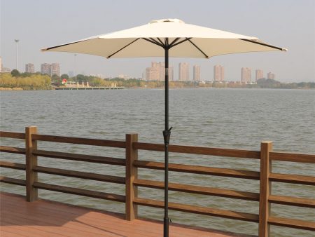 8.8  Outdoor Aluminum Patio Umbrella, Market Umbrella With 33 Pounds Round Resin Umbrella Base Lift For Sale