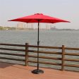 8.8  Outdoor Aluminum Patio Umbrella, Market Umbrella With 33 Pounds Round Resin Umbrella Base Lift For Sale