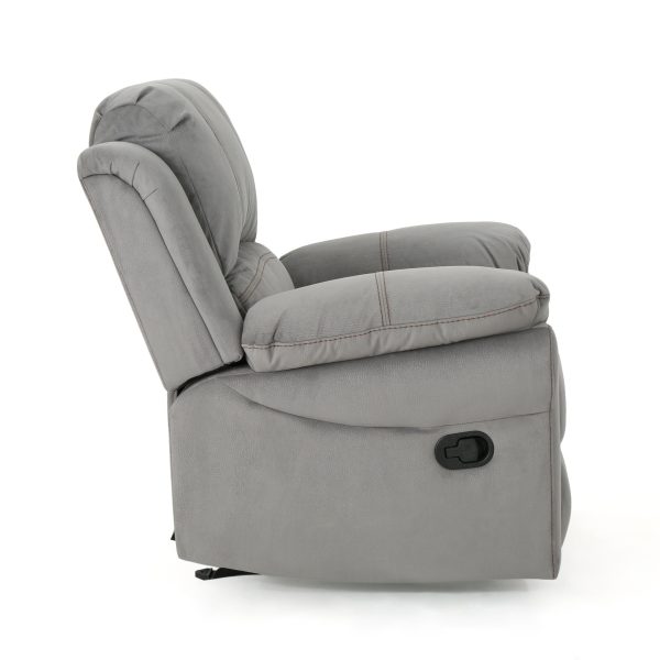 Wide - Manual Glider Standard Recliner - Gray Online Sale