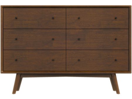 Caroline - Mid-Century Modern Solid Wood Dresser - Brown For Discount