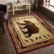 Nature s Nest - 5 3  X 7 3  Lodge Area Rug - Multi, Red Online Hot Sale