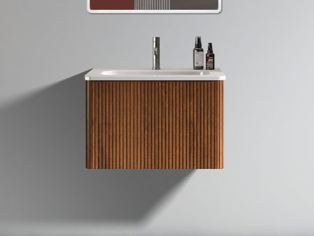 Etna - Striped Bathroom Vanity With Ceramic Sink, Wall Mounted Floating Bathroom Vanity For Modern Bathroom Online Hot Sale