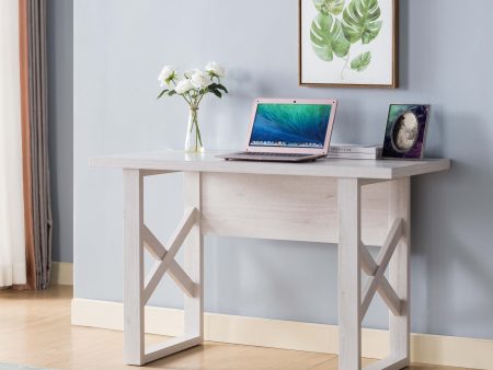 Writing Desk Laptop Table Desk Work Table - White Oak   White Wash Cream Fashion