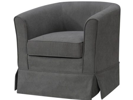 Tucker - Woven Fabric Swivel Barrel Chair Discount