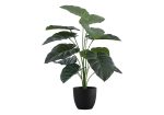 24  Tall, Artificial Plant, Alocasia, Indoor, Faux, Fake, Table, Greenery, Potted, Real Touch, Decorative - Green   Black Sale