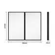 26X30  Black Metal Framed Wall Mount Or Recessed Bathroom Medicine Cabinet With Mirror - Black Fashion