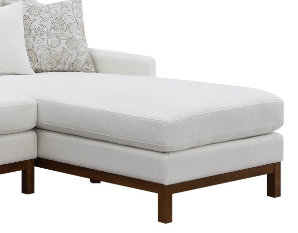 Valiant - Chenille Sectional Sofa With 4 Pillows - Ivory Sale