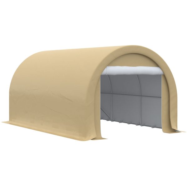 Outsunny - 10  x 16  Carport, Heavy Duty Portable Garage Storage Tent With Large Zippered Door, Anti-Uv Pe Canopy Cover For Car, Truck, Boat, Motorcycle, Bike, Garden Tools, Outdoor Work Online now