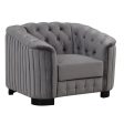 Velvet Upholstered Accent Sofa, Modern Single Sofa Chair With Thick Removable Seat Cushion, Modern Single Couch For Living Room, Bedroom, Or Small Space on Sale